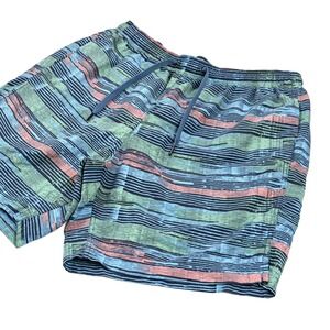 SAXX Cannonball 2N1 Lined Swim Shorts Mens Medium Abstract Print Ball Park Pouch